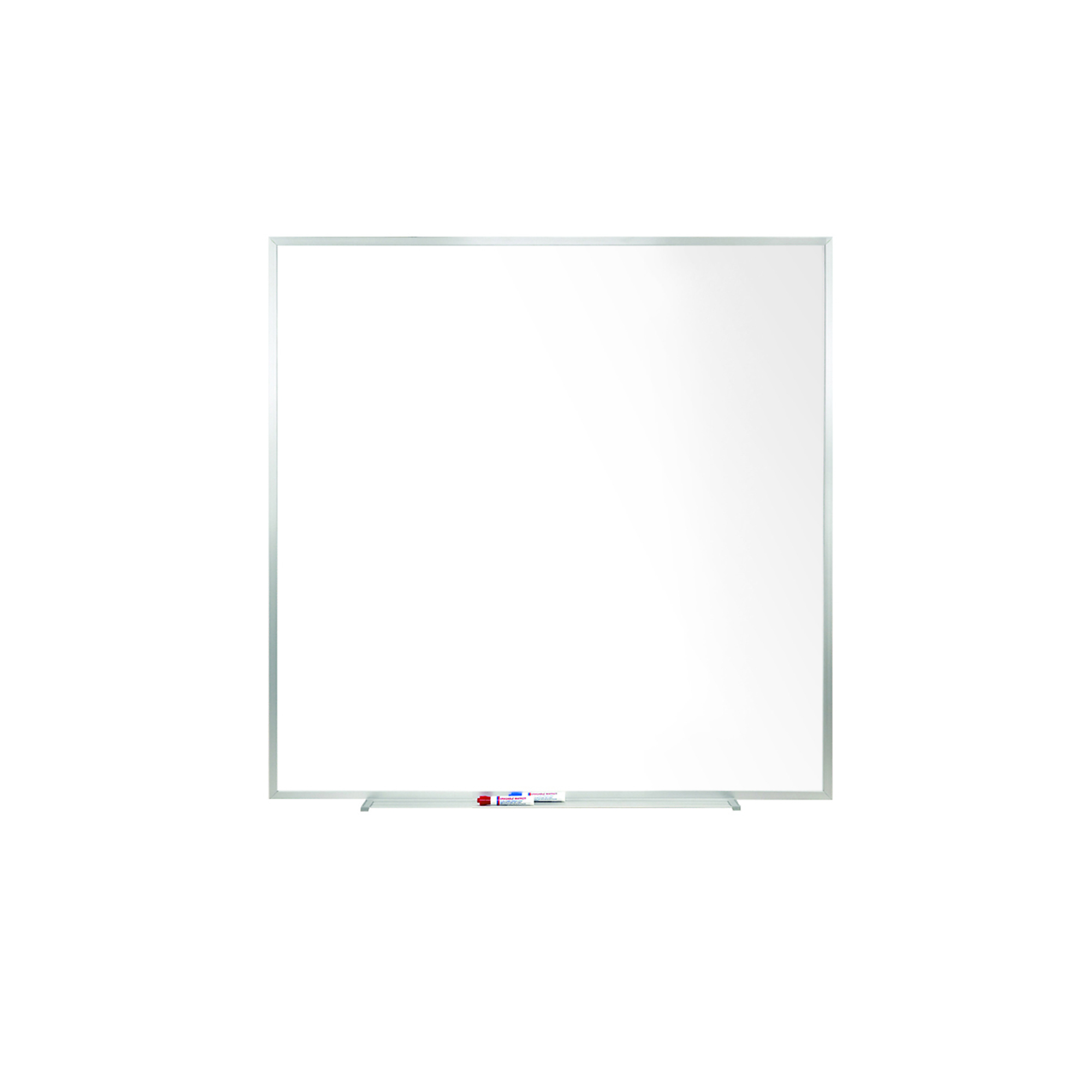 Ghent 48.5in. x 48.5in. Aluminum Frame Porcelain Mag. Whiteboard, Color Finish White, Pieces (qty.) 1, Product Type Whiteboard, Model# M1-44-4